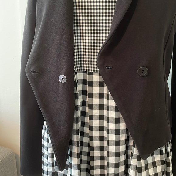 Topshop Black Jersey Blazer with Shoulder Pads, Aus Size 14 (Cotton) - Picture 7 of 16